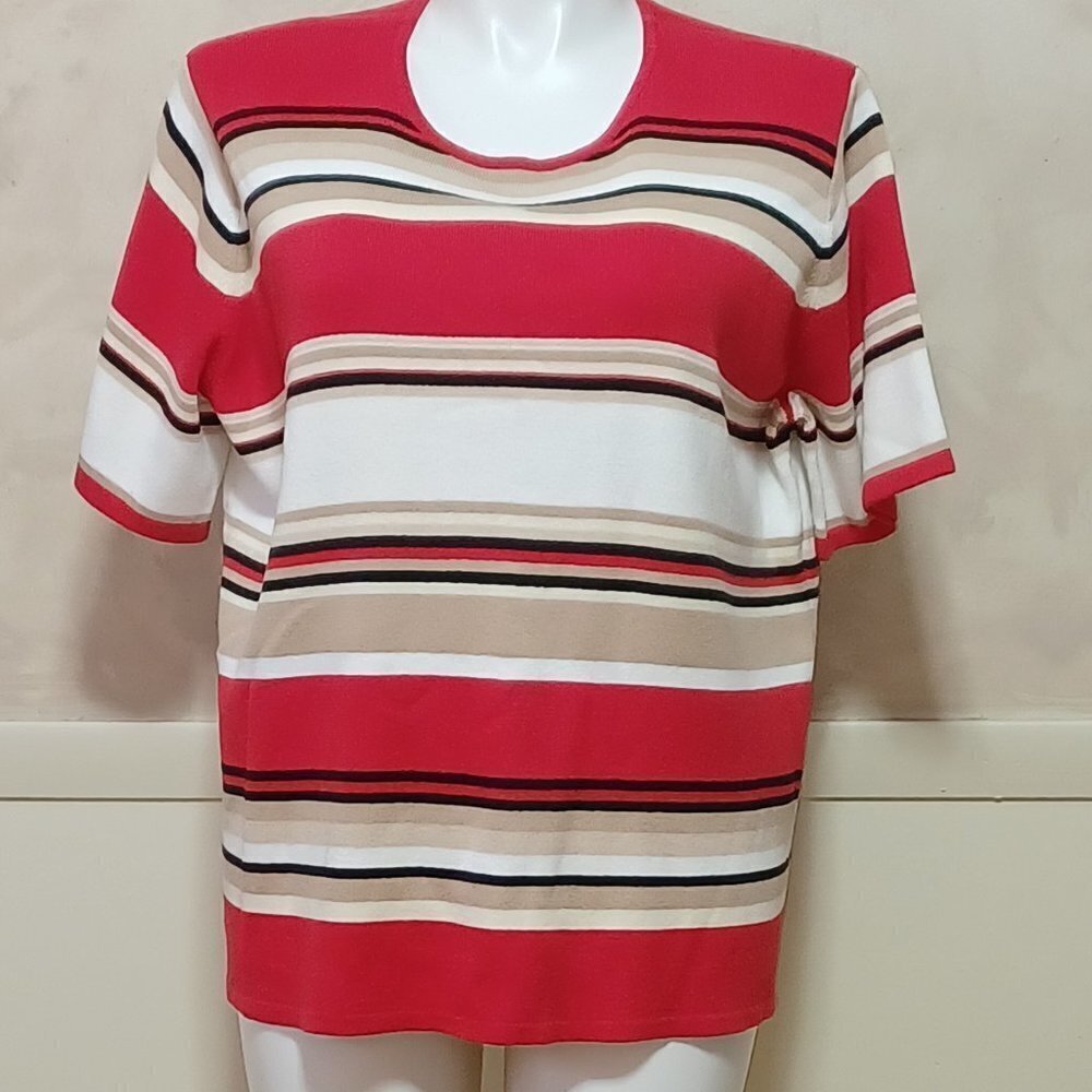 SAG HARBOR SHORT SLEEVE TOP SIZE 3X EXTRA IN 100% COTTON